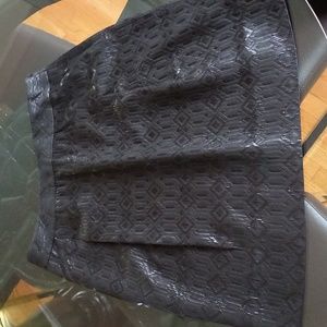 Tory Burch Black on Black Jacquard Skirt